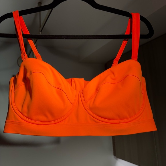 Adidas Ivy Park Corset Bikini Top in Solar Orange Size XL - Picture 3 of 8